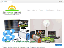 Tablet Screenshot of ecopowerliberia.com